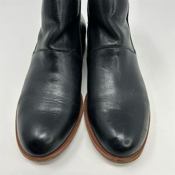 Kork-Ease Ryder Women's Black Leather Ankle Booties Size 6.5 Back Zipper - Picture 6 of 14